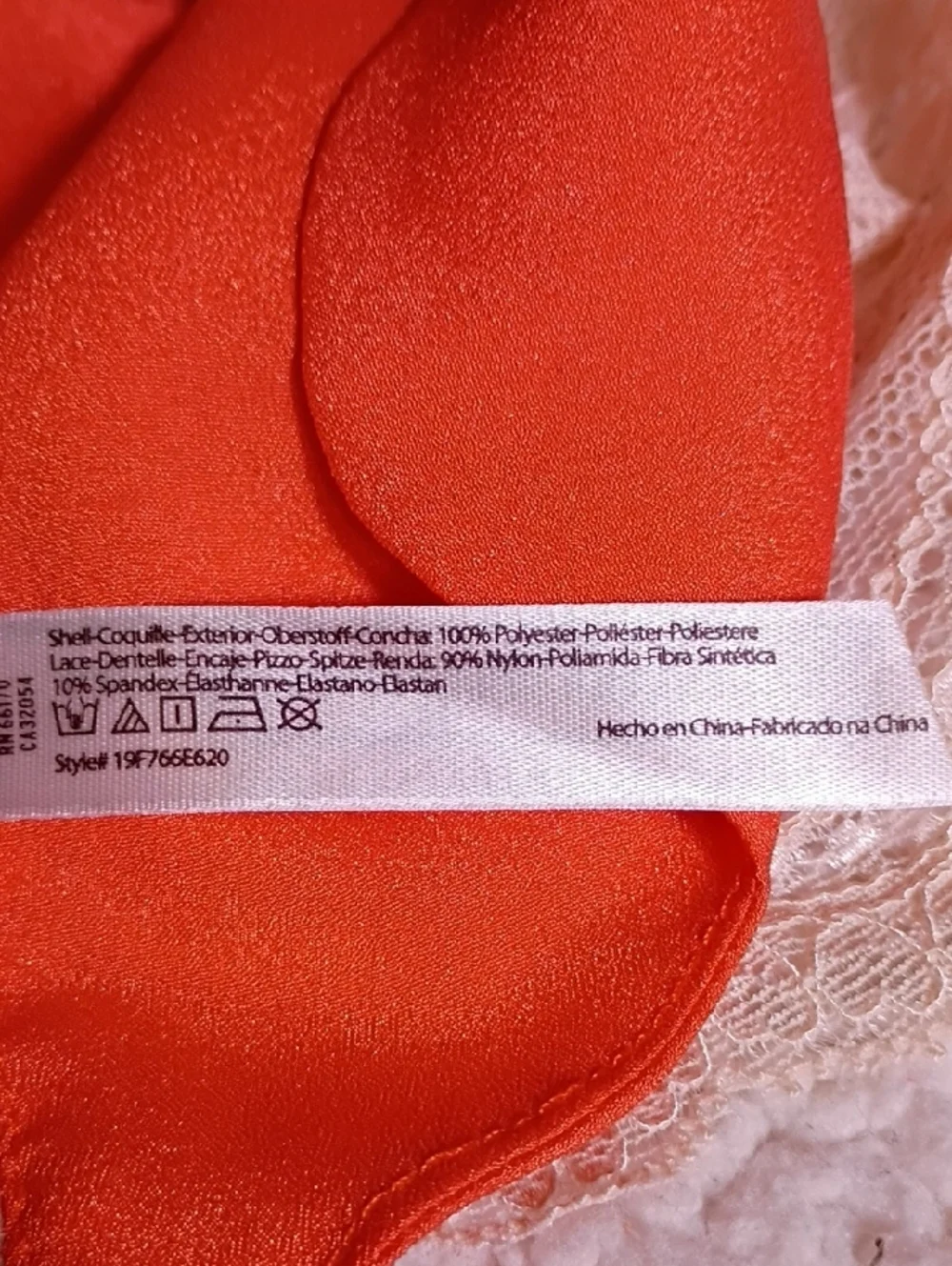 Free People Coral-Orange Scalloped Spaghetti Strap‎ Crop Top